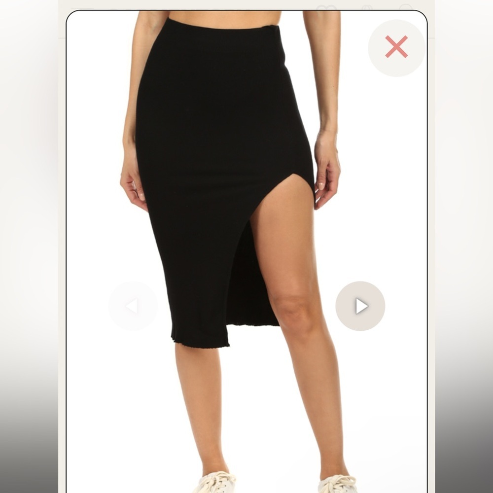 Cotton Citizen Black Pencil Skirt with Slit XS NWT $125